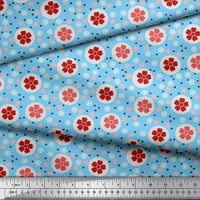 Soimoi pamučna kambrička tkanina točka i cvjetna umjetnička ispis tkanina od dvorišta široka