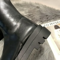 Juebong Halloween Dekoracije Ženske čizme Chunky Block Heel Boots Okrugli prsti Britanski stil All-Match