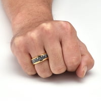 Volfram Carbide dvotonski crni čekić Crni ili žuti zlatni IP vjenčani prsten mens womens w Besplatno