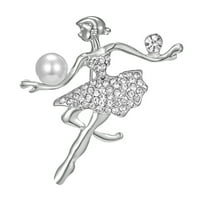 Aufmer Jewelry Clearance Broševi ples Girl Brooch elegantna plesna suknja Pin Dame protiv osvjetljenja