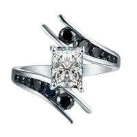 Prstenovi za djevojčice Žene Kreativni širokopojasni kvadrat cirkonije prsten za ljudsko je nakit angažirani