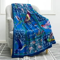 -Dake Hummingbird cvjetni pokrivač za žene Dječje djevojke mama ružičasta cvijeće ptica domaća spavaća