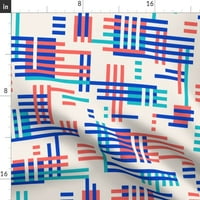 Pamuk Sateen Sham, Standard - Bauhaus Geometrijski uzorak Linija umjetnost Ispiši posteljinu od kašike