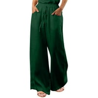 Drokolifer širokodnevne pantalone za žene za žene, modni ženski povremeni u boji elastične labave hlače