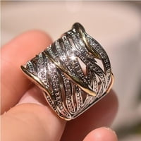 Homchy prsten okrugli dijamantni vjenčani obljetni poklon pribor za poklone