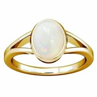 Divya Shakti 11.25-11. Carat Opal Bijeli Opal Gemstone Panchdhatu prsten za muškarce i žene