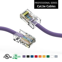 1,5ft CAT5E UTP Ethernet mrežnog kabla bez pokretača ljubičasta, pakovanje