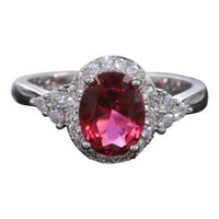 Lroplie prstenovi za žene djevojke temperament Crveni dragi mikroset cirkon zvonaste pokloni prstena
