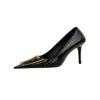 Wooblight ženske visoke pete Slip na štiklama šiljastim prstima za prste dame dame haljine cipele casual