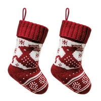 Božićni ukrasi Božićne čarape Big Xmas Čarape Dekoracija SANTA Snjegovinski jeleni čarapa Božićne ukrase