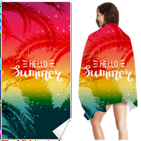Binpure Women Ljeto Veliki ručnik za plažu Stripes Pismo Rainbow Print Surf Prekrivač