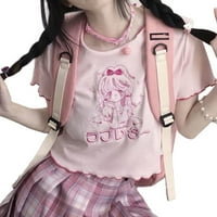 Danceemangoo Y2K E-Girl Goth Creety medvjeđa žetvene majice Tee odjeća Gotske estetske košulje Harajuku