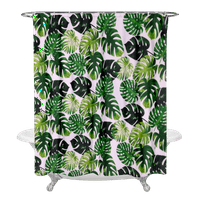 List Havajski stil poliesterski tkaninski tuš za tuširanje Zgrada Vodootporna ukras Kućni poklopac Izdržljiv