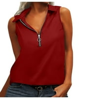 Ženski modni casual bez rukava bez rukava s kratkim bojama Spremnik s punim bojama Top bluza Boho vrhovi