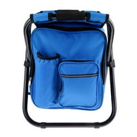 Sklopivi ruksak za kampiranje stolice s točkom plavom bojom