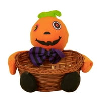 Mairbeon Halloween Candy Basket Creative Oblik Realistična lagana ručna tkanina Rattan Goodies Korpa