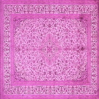 Ahgly Company Zatvoreni kvadrat Perzijske ružičaste tradicionalne prostirke područja, 3 'kvadrat