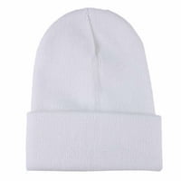 Kape unizno unizno pletenje Beanie Hip Hop Cap topla zimski skijaški šešir bijeli
