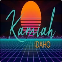 Kamiah Idaho Vinil Decal Stiker Retro Neon Dizajn