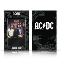 Dizajni glave službeno licencirani AC DC ACDC logotip natrag u crnom mekom gel kućište kompatibilan
