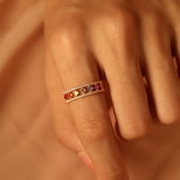 Ženski prstenovi Angažman okrugli rez cirkonijski vjenčani prstenovi nakit prstenovi puni dijamantni