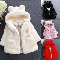 Cloak Outerwear Kids Winter Bunny Jakna Topla za djecu Djevojke s kapuljačom i odijelo Set odjeće