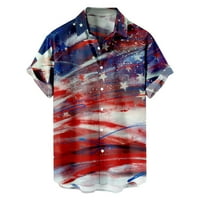 Američka zastava 4. srpnja Majica Love Majica Dan Nezavisnosti Thirts Collar Pocket Cardigan Dugme Majica