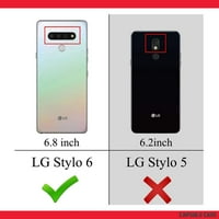 Capsule Case kompatibilan sa LG Stylo [alfa hibridni sloj Slick Skick Otporni na punu tjelesnu zaštitu
