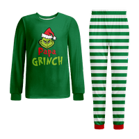Plastirani božićni pidžami žene organske pamučne jammies crtani flanel pidžama veličine djece i djece