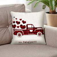 Valentinovo posteljina jastučnice Ljubav Srce Valentinovo dnevno bacanje Jastuci Dekorativni kameti