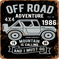 Metalni znak - Off Road Adventure - Vintage Rusty Look