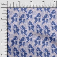 Onuone viskoznog dresa srednje plave tkanine cvjetni šivaći materijal za ispis tkanine sa dvorištem