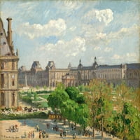 Place du Carrousel, Pariz - Camille Pissarro - 12 18 Art Print Zidni dekor