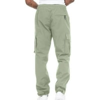 Aoujea teretni pantalone za muškarce plus veličine Čvrsti pamuk Ležerne prilike višestruki džepovi Vanjske