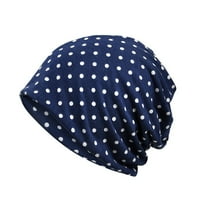 Šeširi za ženskom turban polka dot musliman Smanjeni klirens dame šešira plava jedna veličina