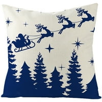 Božićni dekor bacanje jastuk za zimske praznične božićne drveće božićni jelen bombonski cank pamučni