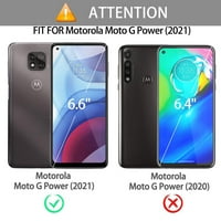 Za Motorola Moto G Power Clear s prstenom Kickstand, zaštitni šok -Absorbiranje branika otporna na udarcu