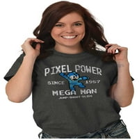 Mega MAN Pixel Snaga 80s 8bit Gamer Muška grafička majica Tees Brisco Brends M