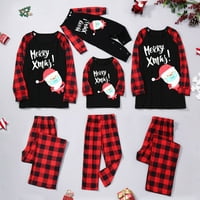 JTCKARPU Christmas Božićne pidžame Podudarni setovi Print Muškarci Velvet Porodica Uklapanje božićne