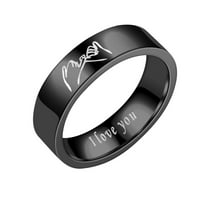 Prstenje za žene Božićne prodaje ponude par od nehrđajućeg čelika koji odgovaraju prstenovi za ljubitelje
