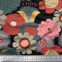 Soimoi Satin svilena tkanina cvijet umjetnički dekor tkanina tiskano dvorište široko