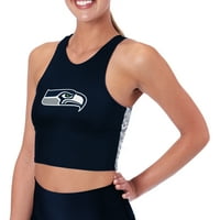 Ženska mornarica Seattle Seahawks Logo Visoki vrat Midi grudnjak