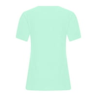 Poklon ženske vrhove Žene modne ležerne košulje od punog u boji kratki rukav labav plus veličina Tee