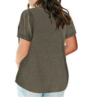 Fanxing Plus veličine za žene Ležerne prilike kratkih rukava Okrugli Vrući košulje na rectuniranim majicama