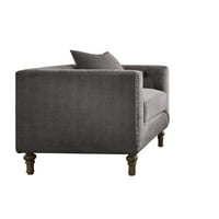 Stolica i jastuk Sidonia u sivom velvet 53582
