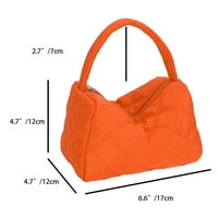 Diamond Rhombic rešetke Žene torbe Modna kovanica Torbica pretvorena meka za posao, narandžaste