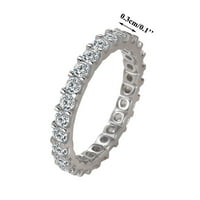 Miyuaadkai prstenovi srebrne žene modni trend pojedinačni dijamantni zircon prsten ženski nakit dijamantni