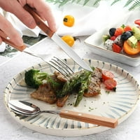 Ručica za pribor za jelo od nehrđajućeg čelika Rivet Retro stil Polovni softver - Nož za večeru, viljuškar