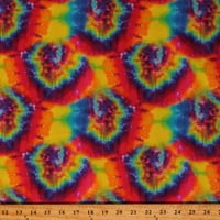 Pamuk Tie Tye Dye Sažetak Rainbow Sunburst Swirls Ispisuje višebojni pamučni tkanini otisak od dvorišta