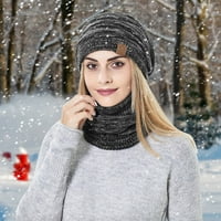 Šal koif Muški zimski vjetrovitostički pleteni viseći zimski i kapu pletena topla kapuljača za odrasle